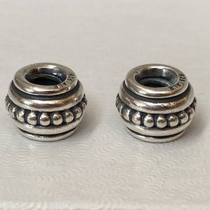 pandora silver bali round dot style charm